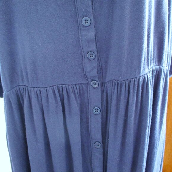 Torrid Womens Baby Doll Dress, Navy Blue SS, Button Front,Torrid Size 3 (22-24) - Picture 4 of 12